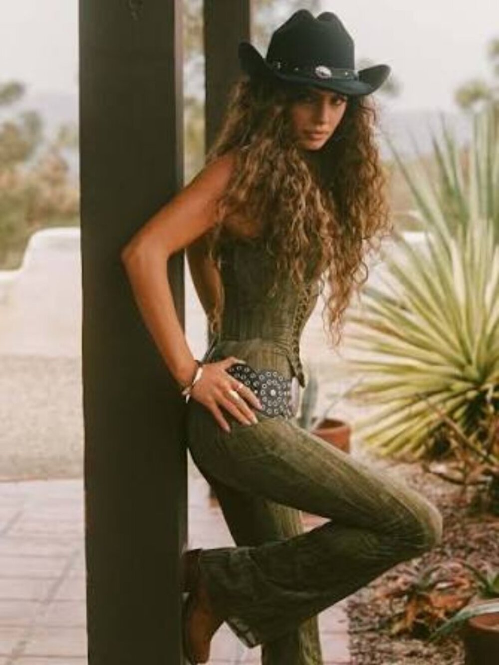 NWT Oh Polly Carmen Lace-Up Ruffled Flared Jumpsuit in GREEN Print Size: M